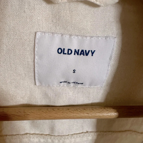 Old Navy Cream‎ Linen Jacket lightweight Size Small - Picture 3 of 4